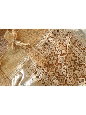 Elegant and rustic French country tulle curtains