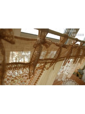 Elegant and rustic French country tulle curtains