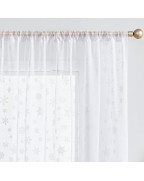 White transparent snow filter curtain
