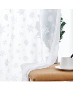White transparent snow filter curtain