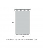White transparent snow filter curtain