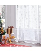 White transparent snow filter curtain