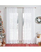White transparent snow filter curtain