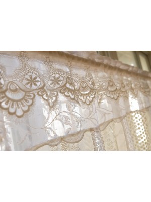 Handmade vintage lace curtain valance