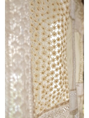 Handmade vintage lace curtain valance