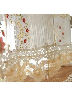 Vintage exquisite patchwork lace bohemian curtains