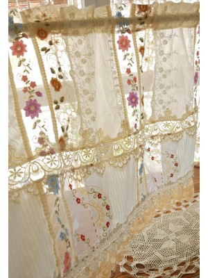 Vintage exquisite patchwork lace bohemian curtains
