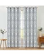 Baroque style blue zen bedroom curtains
