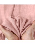 Pink linen-blend light-filtering curtains
