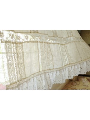 Farmhouse Lace Fringe Curtain Valance