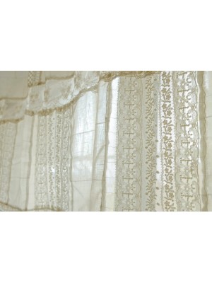 Farmhouse Lace Fringe Curtain Valance