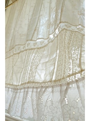 Farmhouse Lace Fringe Curtain Valance