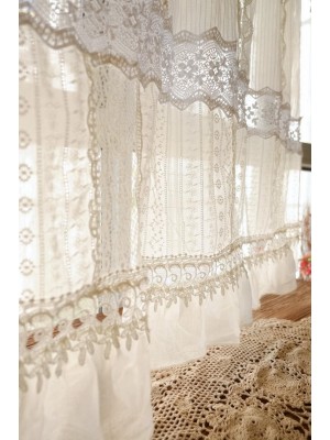 Ivory White Lace Fairy Curtains