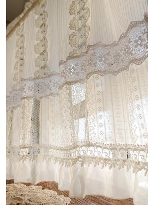 Ivory White Lace Fairy Curtains