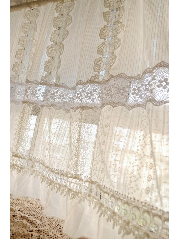 Ivory White Lace Fairy Curtains