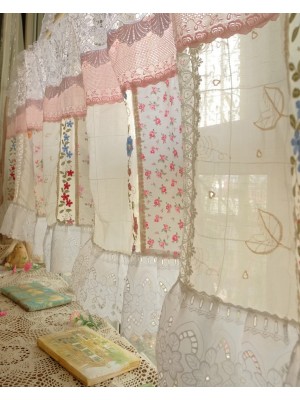 Beautiful French Country Cottage Colorful Curtains