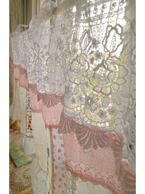 Beautiful French Country Cottage Colorful Curtains