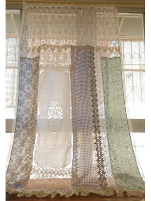 Design chic shabby vintage lace curtains