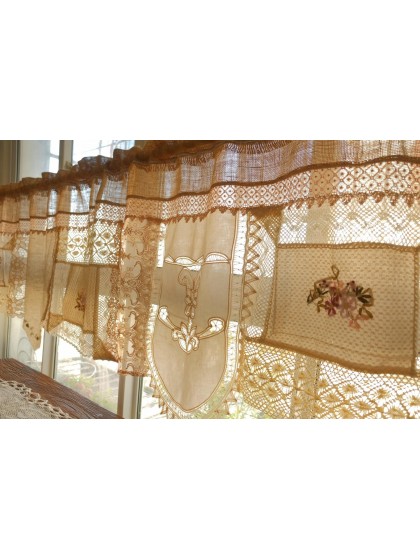 Beautiful French country cottage lace curtains