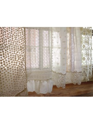 Vintage lace patchwork light curtains