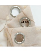 Beige Bohemian Sheer Linen Curtains