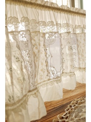 French Country White Mediterranean Lace Curtains