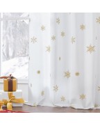 Gold snowflake embroidery curtains