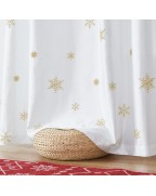 Gold snowflake embroidery curtains