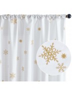Gold snowflake embroidery curtains