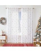 Gold snowflake embroidery curtains