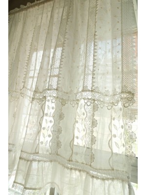 Ivory lace curtains