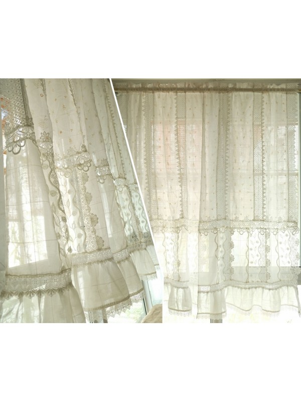 Ivory lace curtains