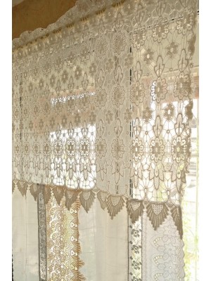 Vintage lace tassel curtain valance