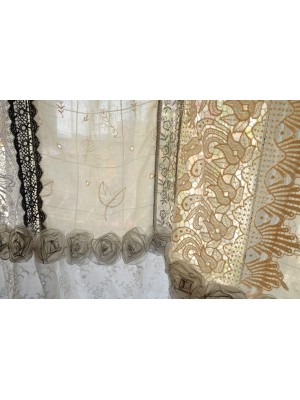Vintage lace tassel curtain valance
