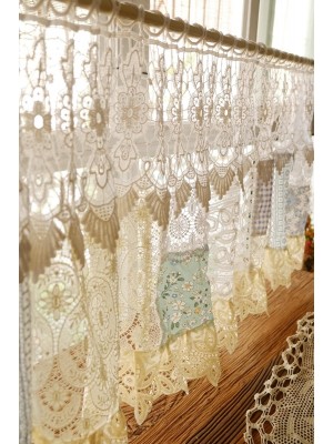 Lace patchwork curtains