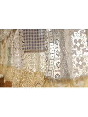 Lace patchwork curtains