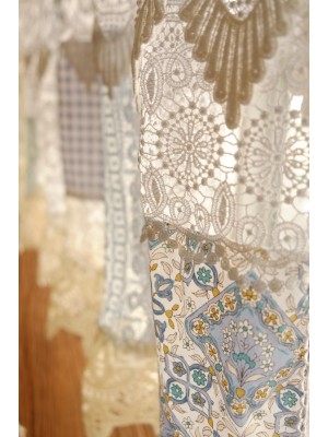Lace patchwork curtains
