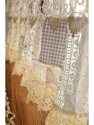 Lace patchwork curtains