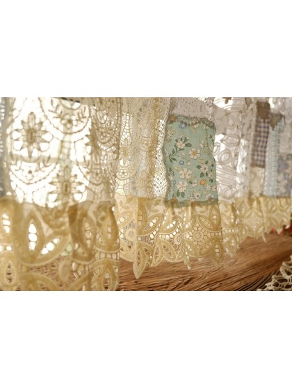 Lace patchwork curtains